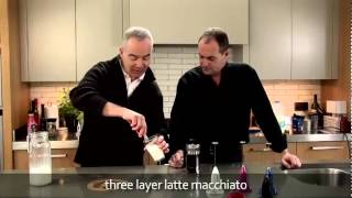 aerolatte  milk frother makes three layer caffè latte macchiato [upl. by Nerred619]