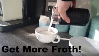 How to Get More Froth from Your Nespresso Coffee Aeroccino  Nespresso tips and help [upl. by Woo]