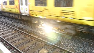 Merseyrail 507 009 making arcs at Birkdale station [upl. by Tenrag182]