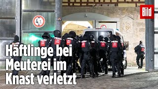 Gefängnismeuterei Polizei stürmt Knast in Thüringen  JVA Untermaßfeld [upl. by Ednil116]